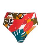 Red Carter Swim Tropical-print High-rise Bikini Bottoms