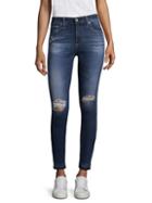 Ag Adriano Goldschmied Farrah High-rise Distressed Skinny Jeans