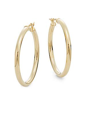 Saks Fifth Avenue 14k Yellow Gold Hoop Earrings/1.2