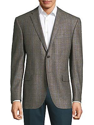 Corneliani Plaid Wool Jacket