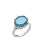Judith Ripka Blue Topaz Solitaire Ring