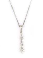 Effy 14k White Gold 3-diamond Pendant Necklace