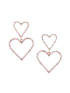 Eye Candy La Luxe 18k Goldplated & Crystal Heart Drop Earrings
