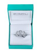 Effy Super Buy 14k White Gold And Baguette Diamond Link Ring