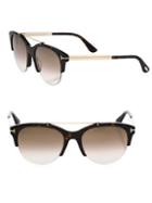 Tom Ford Eyewear Adrenne 55mm Mirrored Round Sunglasses
