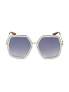 Gucci 56mm Oversized Butterfly Sunglasses
