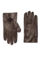 Portolano Button-cuff Leather Gloves
