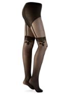 Wolford Allure Floral Suspender Tights