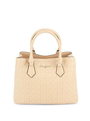 Karl Lagerfeld Quilted Leather Satchel