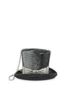 Judith Leiber Couture Crystal Embellished Top Hat Clutch