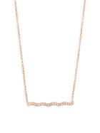 Casa Reale 14k Rose Gold Diamond Squiggle Pendant Necklace