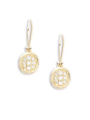 Effy Diamond & 14k Yellow Gold Solid Fill Dangle & Drop Earrings