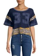 Free People Nicky Number Graphic Cotton Tee
