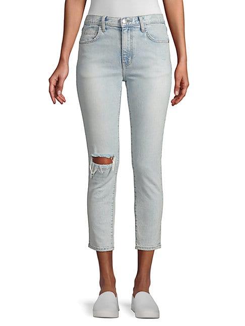 Current/elliott Vintage Slim Fit Cropped Jeans