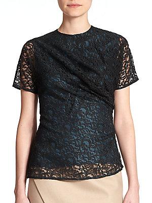 Carven Draped Lace Top