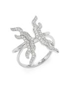 Sara Weinstock Taj 18k White Gold & Diamond Butterfly Wing Ring