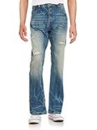 Cult Of Individuality Rebel Distressed Straight-leg Jeans