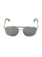 Ermenegildo Zegna 59mm Browline Square Sunglasses