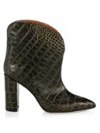 Paris Texas Croc-embossed Leather Ankle Boots