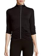Calvin Klein Collection Ruched Zippered Jacket