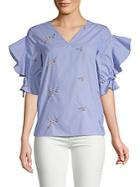 Love Scarlett Embroidered Ruffle Top