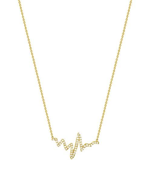 Saks Fifth Avenue 14k Yellow Gold & Crystal Pendant Necklace
