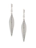 Meira T Diamond & 14k White Gold Linear Earrings
