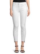 7 For All Mankind Gwenevere Cropped Step-hem Jeans