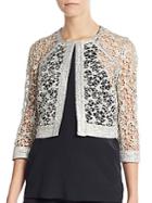 Kay Unger Sequined Lace Jacket