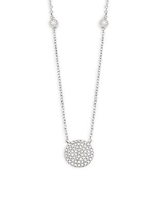Casa Reale Diamond And 14k White Gold Circle Pendant Necklace