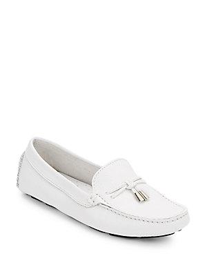 Saks Fifth Avenue Pebbled Leather Lace-bit Loafers