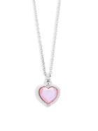 Judith Ripka Crystal & Mother-of-pearl Heart Pendant Necklace