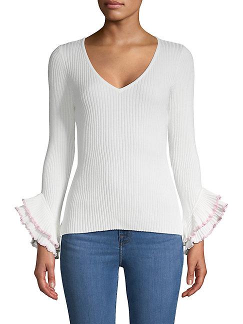 Milly Ruffle-sleeve Pullover