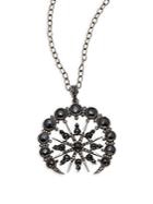 Bavna Black Spinel & Sterling Silver Pendant Necklace