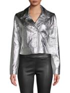 Wythe Ny Metallic Leather Jacket