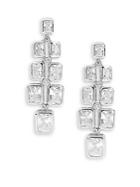 Saks Fifth Avenue Classic Cubic Zirconia And Sterling Silver Modern Earrings