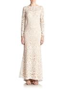 Tadashi Shoji Cord-embroidered Lace Gown