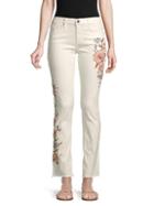 Driftwood Audrey Floral-embroidered Jeans