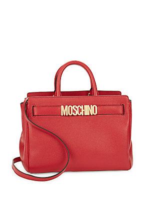 Moschino Convertible Leather Satchel