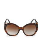 Roberto Cavalli 57mm Oversized Cat Eye Sunglasses