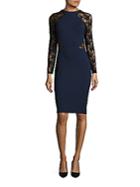 French Connection Viven Lace-trimmed Bodycon Dress