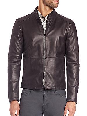 Giorgio Armani Leather Biker Jacket