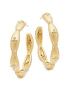 Freida Rothman 14k Goldplated Sterling Silver & Crystal Hoop Earrings