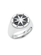 Effy Compass Sterling Silver Onyx Ring