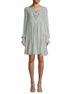 Free People Embroidered Shift Dress
