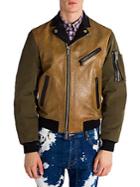 Viktor & Rolf Colorblock Leather Jacket
