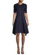 Lafayette 148 New York Demille Zip-front Fit-&-flare Dress