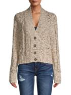 Rd Style Textured Button-front Cardigan