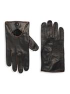 Portolano Contrast-trim Leather Gloves