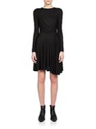 Carven Gathered-front Jersey Dress